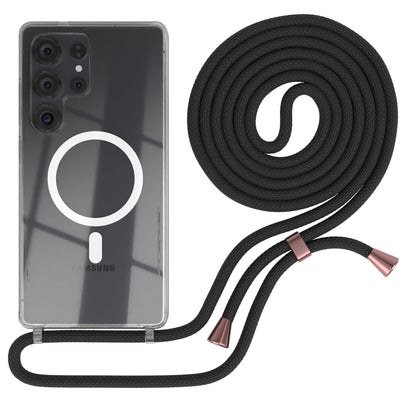 Galaxy S25 Ultra transparente Hülle + Kordel mit MagSafe