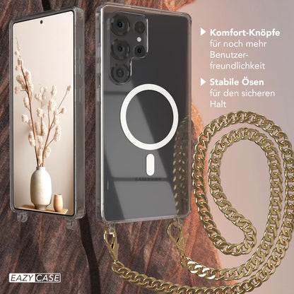 Galaxy S25 Ultra transparente Hülle + Kordel mit MagSafe