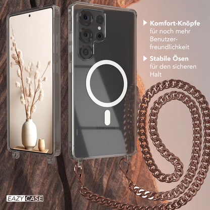 Galaxy S25 Ultra transparente Hülle + Kordel mit MagSafe