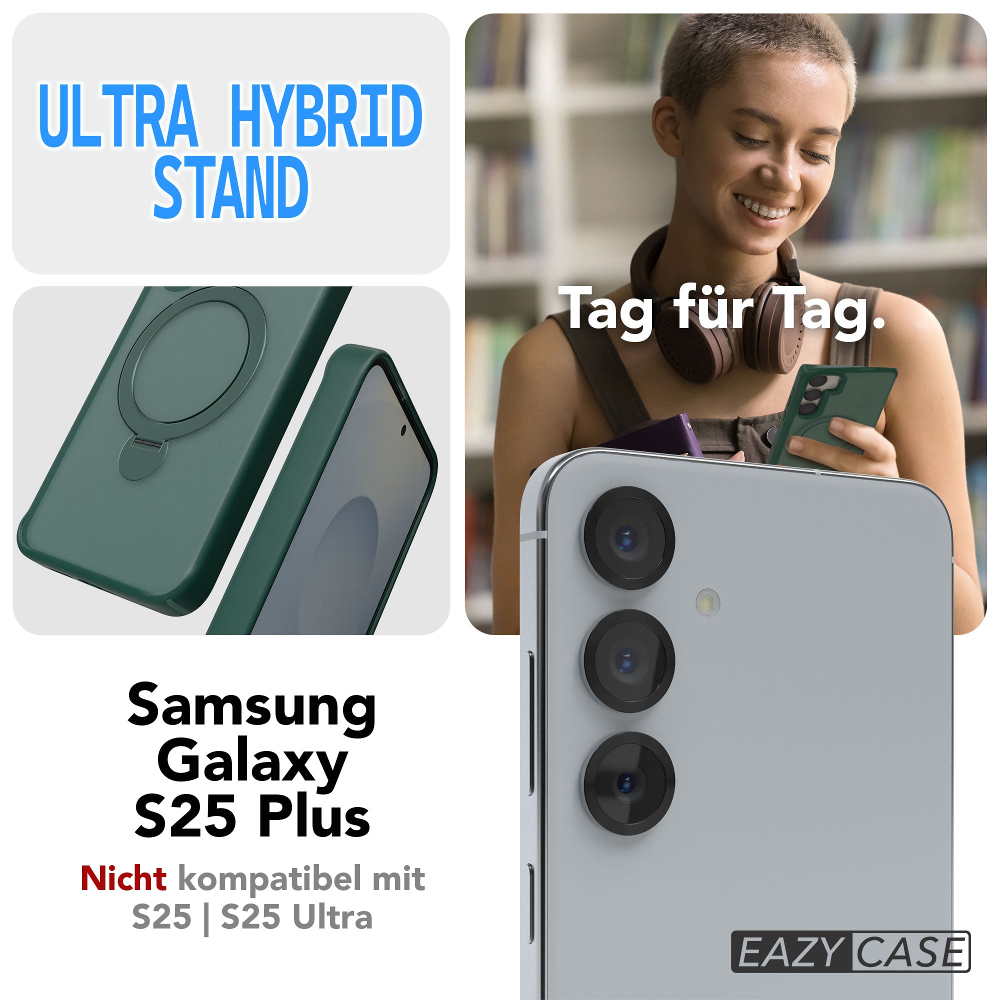 Galaxy S25 Plus Outdoor Hülle + drehbarer Ring mit MagSafe
