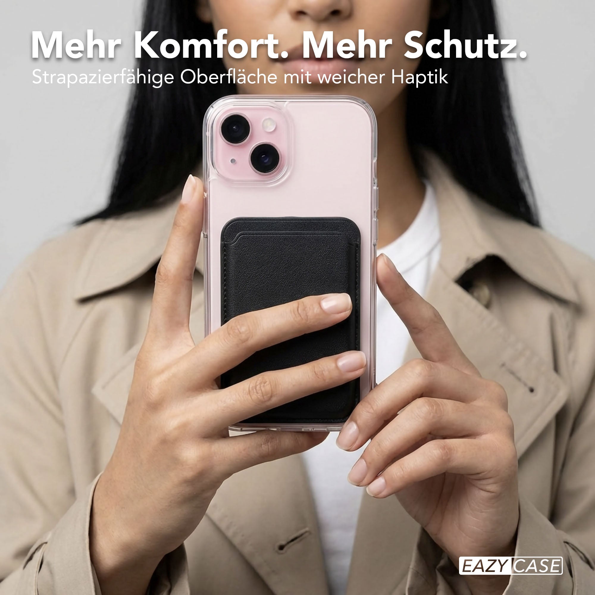 MagSafe Kartenhalter aus PU Leder mit Magnetbefestigung für Smartphones