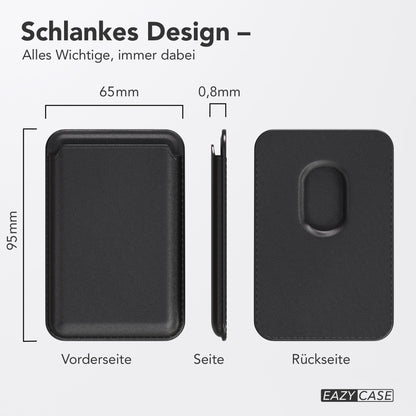 MagSafe Kartenhalter aus PU Leder mit Magnetbefestigung für Smartphones