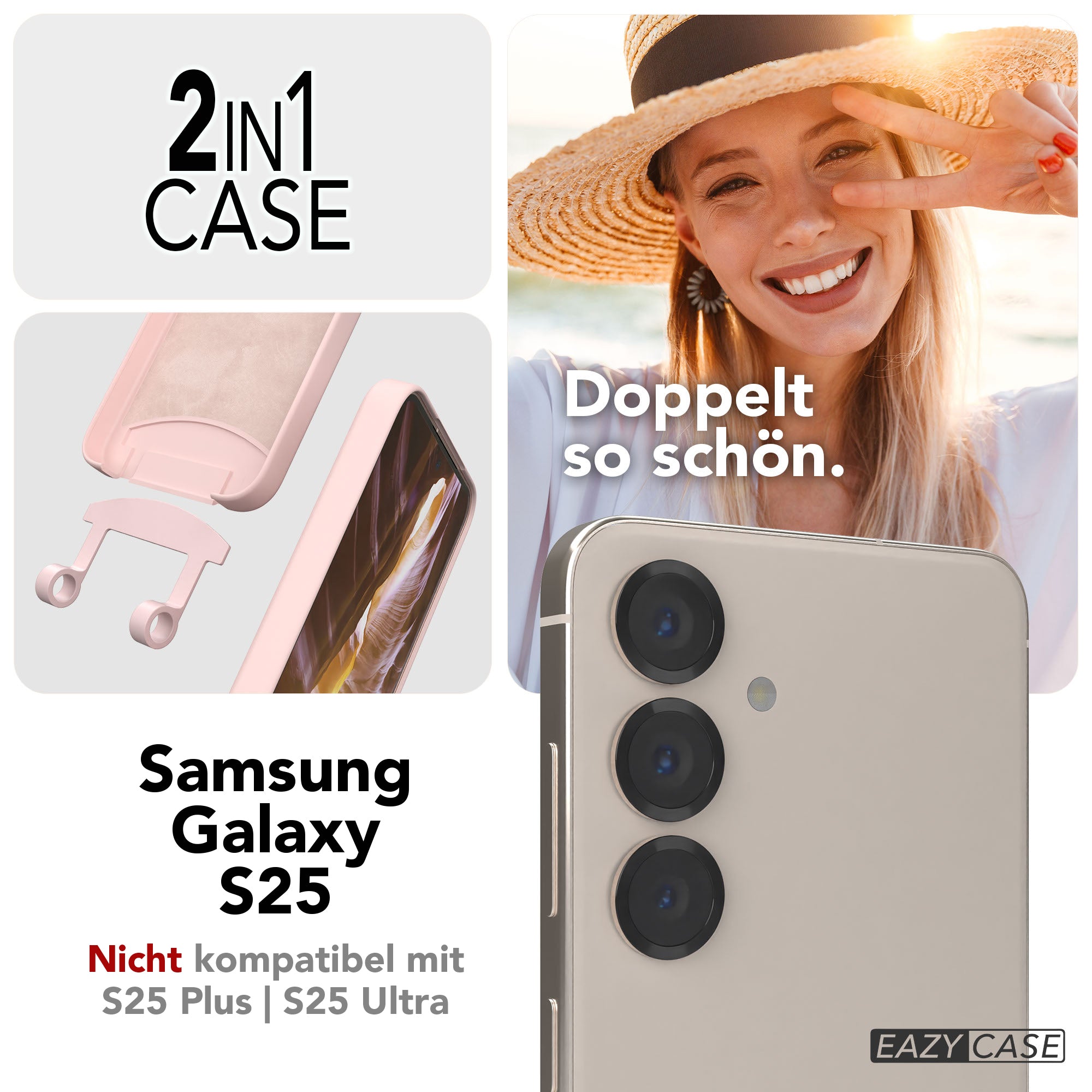 Galaxy S25 2in1 Hülle mit Kordel