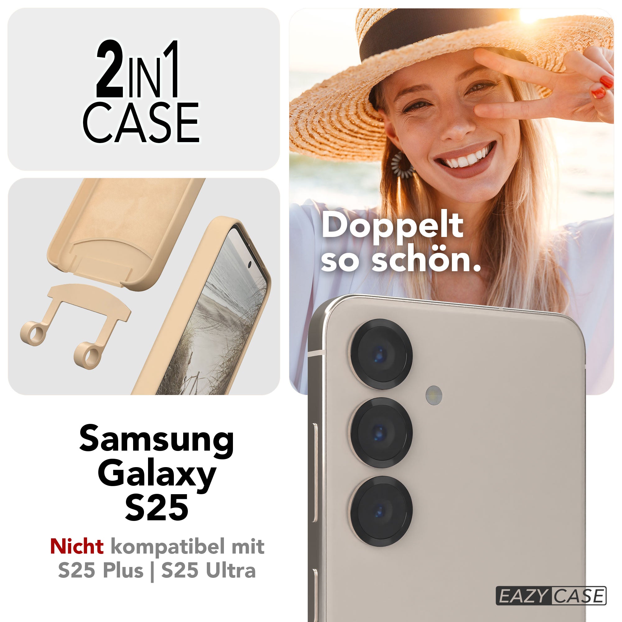 Galaxy S25 2in1 Hülle mit Kordel