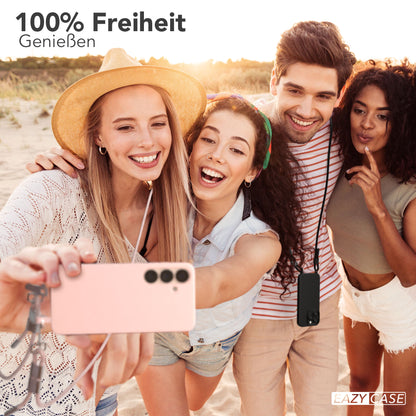 Galaxy S25 2in1 Hülle + Kordel mit Karabinern