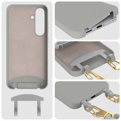 Galaxy S25 2in1 Hülle + Kordel mit Karabinern