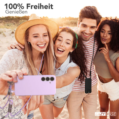 Galaxy S25 2in1 Hülle + Kordel mit Karabinern