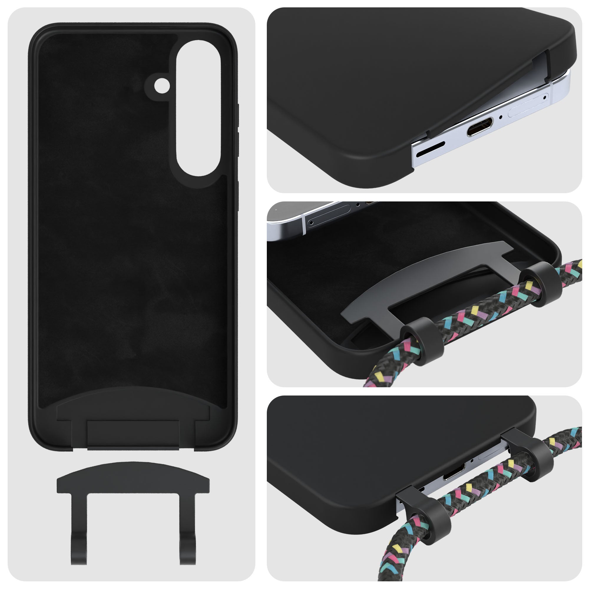 Galaxy S25 Plus 2in1 Hülle mit Kordel