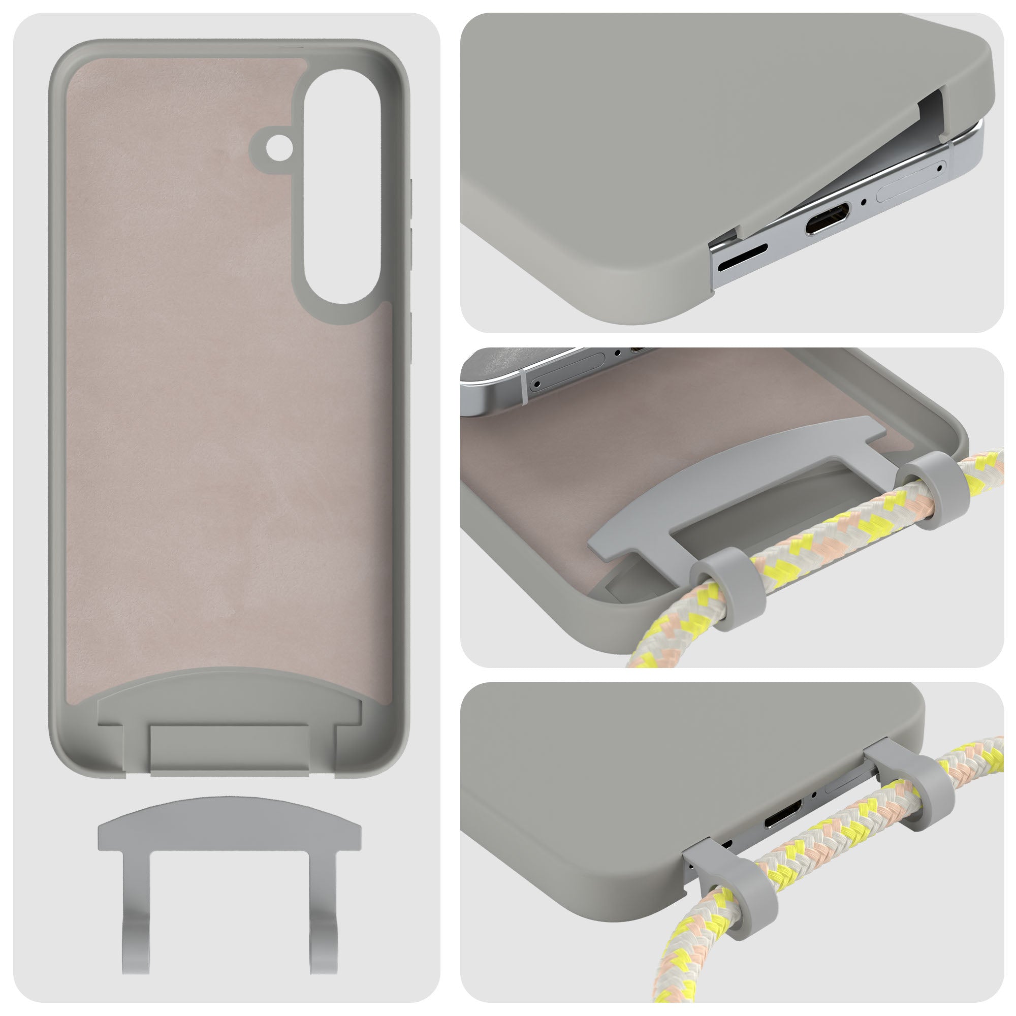 Galaxy S25 Plus 2in1 Hülle mit Kordel