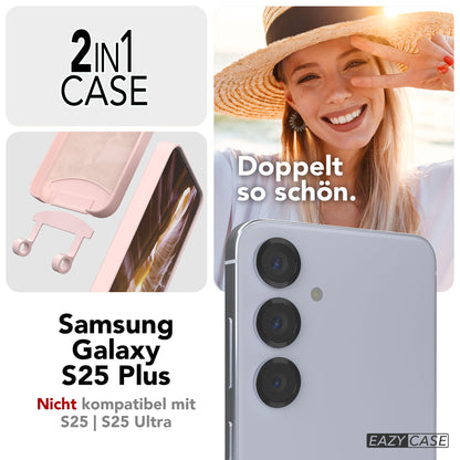 Galaxy S25 Plus 2in1 Hülle + Kordel mit Karabinern