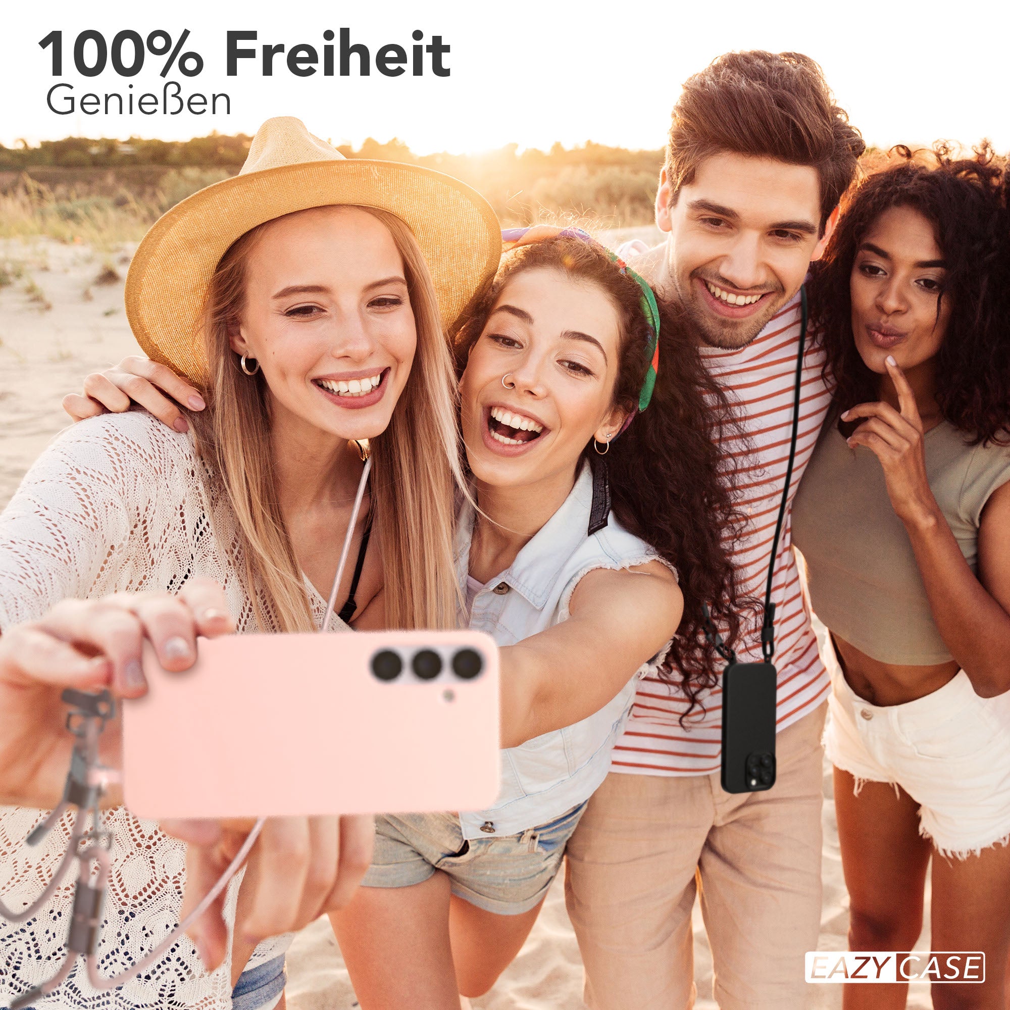 Galaxy S25 Plus 2in1 Hülle + Kordel mit Karabinern