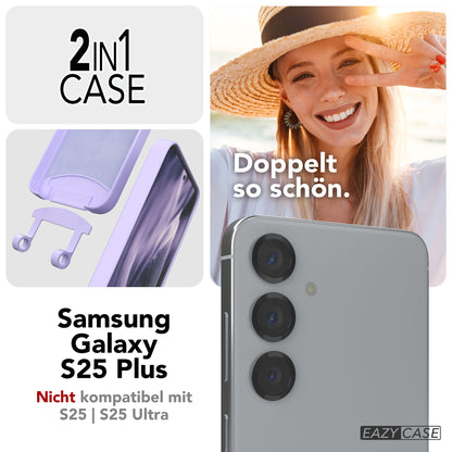 Galaxy S25 Plus 2in1 Hülle + Kordel mit Karabinern