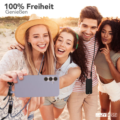 Galaxy S25 Plus 2in1 Hülle + Kordel mit Karabinern