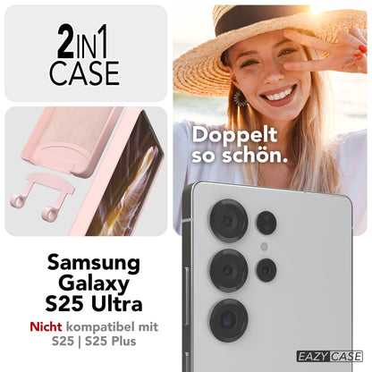 Galaxy S25 Ultra 2in1 Hülle + Kordel mit Karabinern