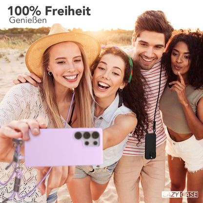 Galaxy S25 Ultra 2in1 Hülle + Kordel mit Karabinern