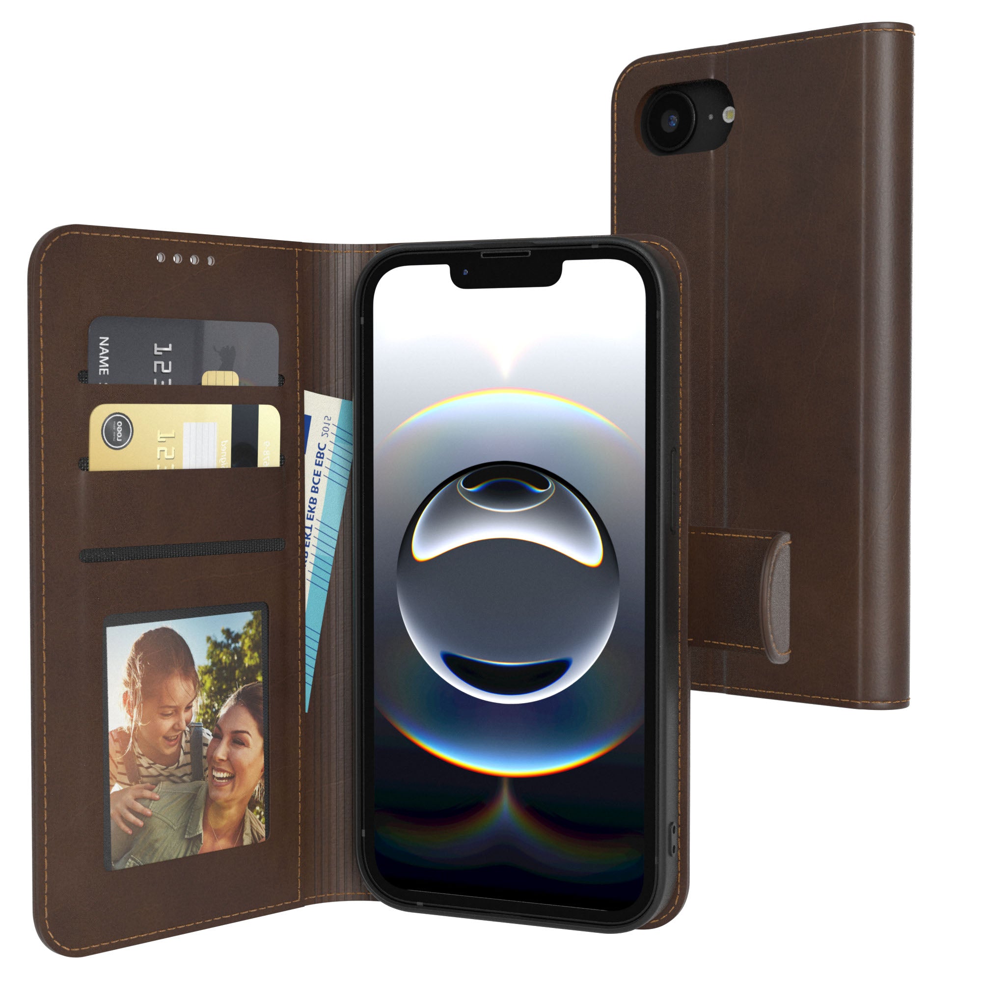 iPhone 16e Klapphülle aus Kunstleder