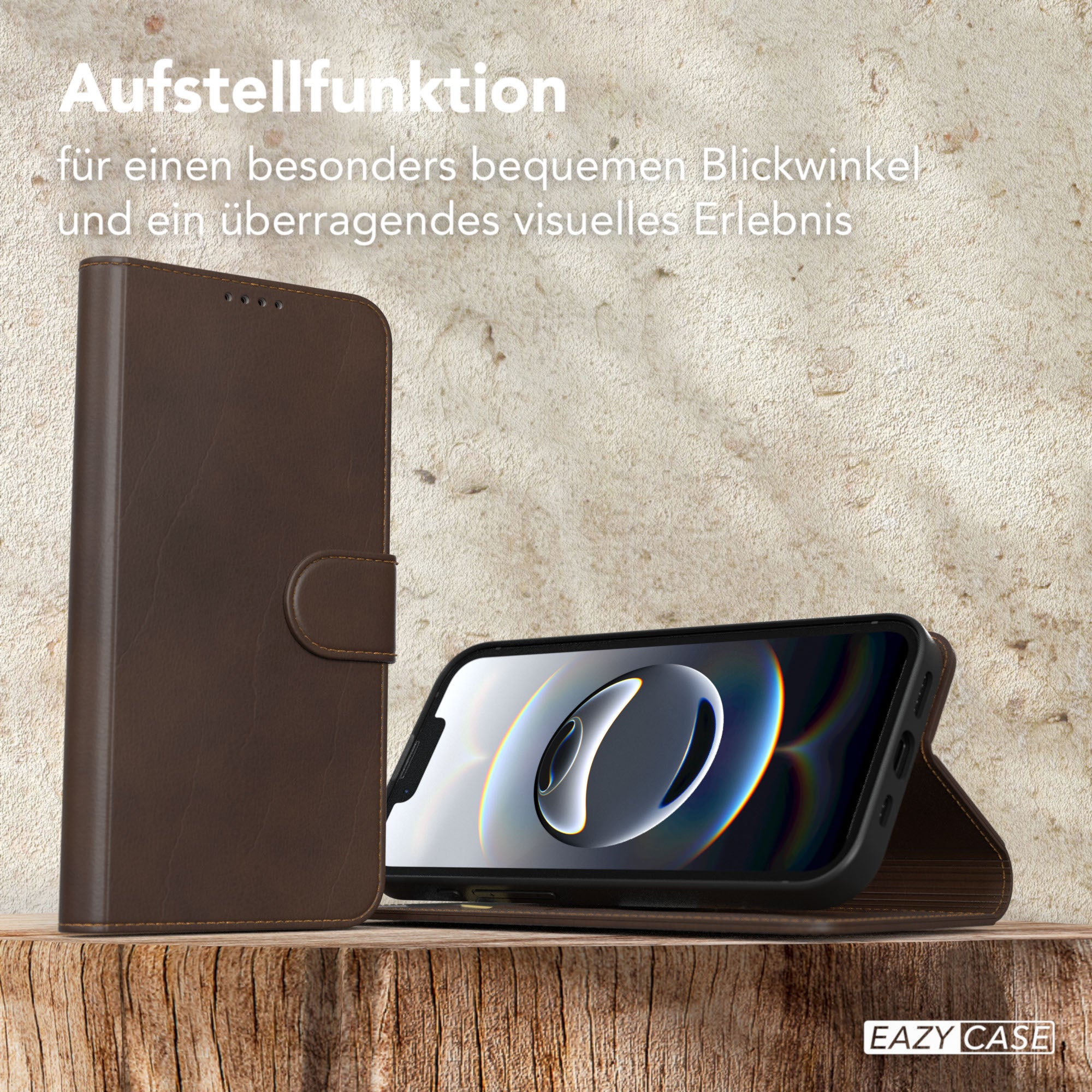 iPhone 16e Klapphülle aus Kunstleder