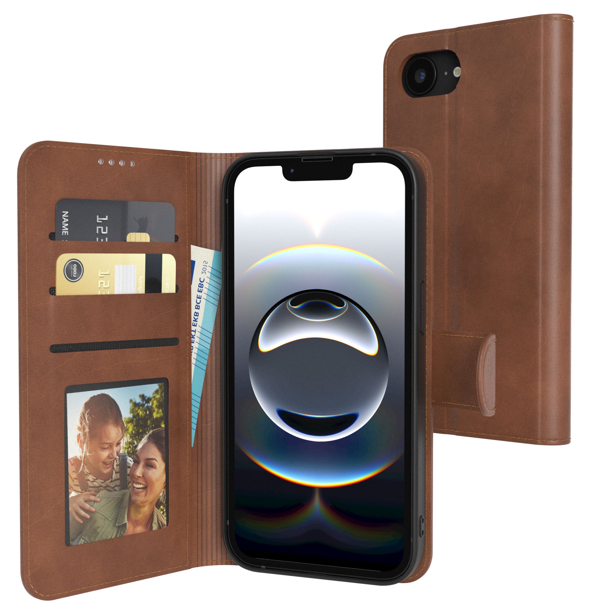 iPhone 16e Klapphülle aus Kunstleder