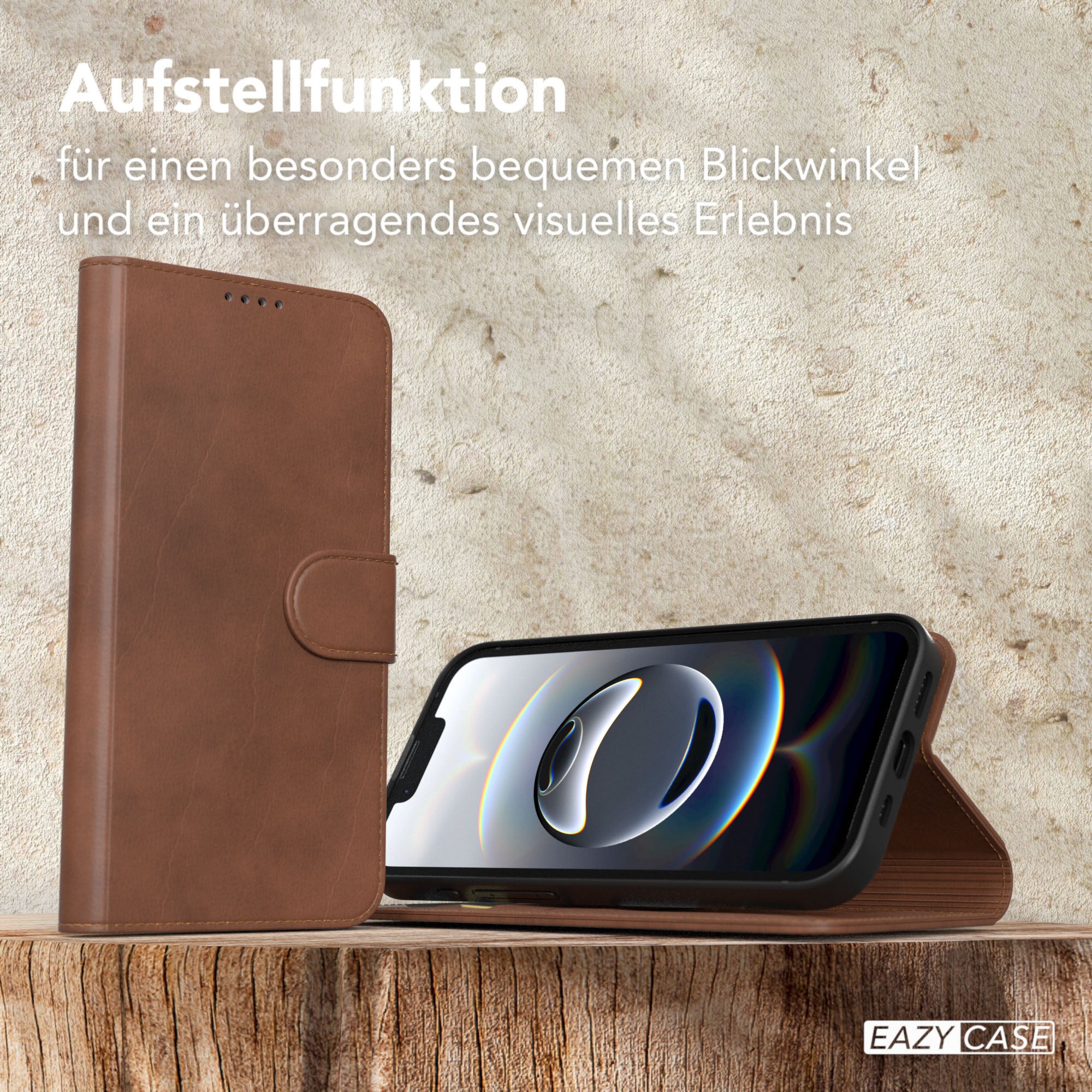 iPhone 16e Klapphülle aus Kunstleder