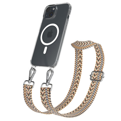 iPhone 15 MagSafe Handykette mit Boho Band verstellbar 