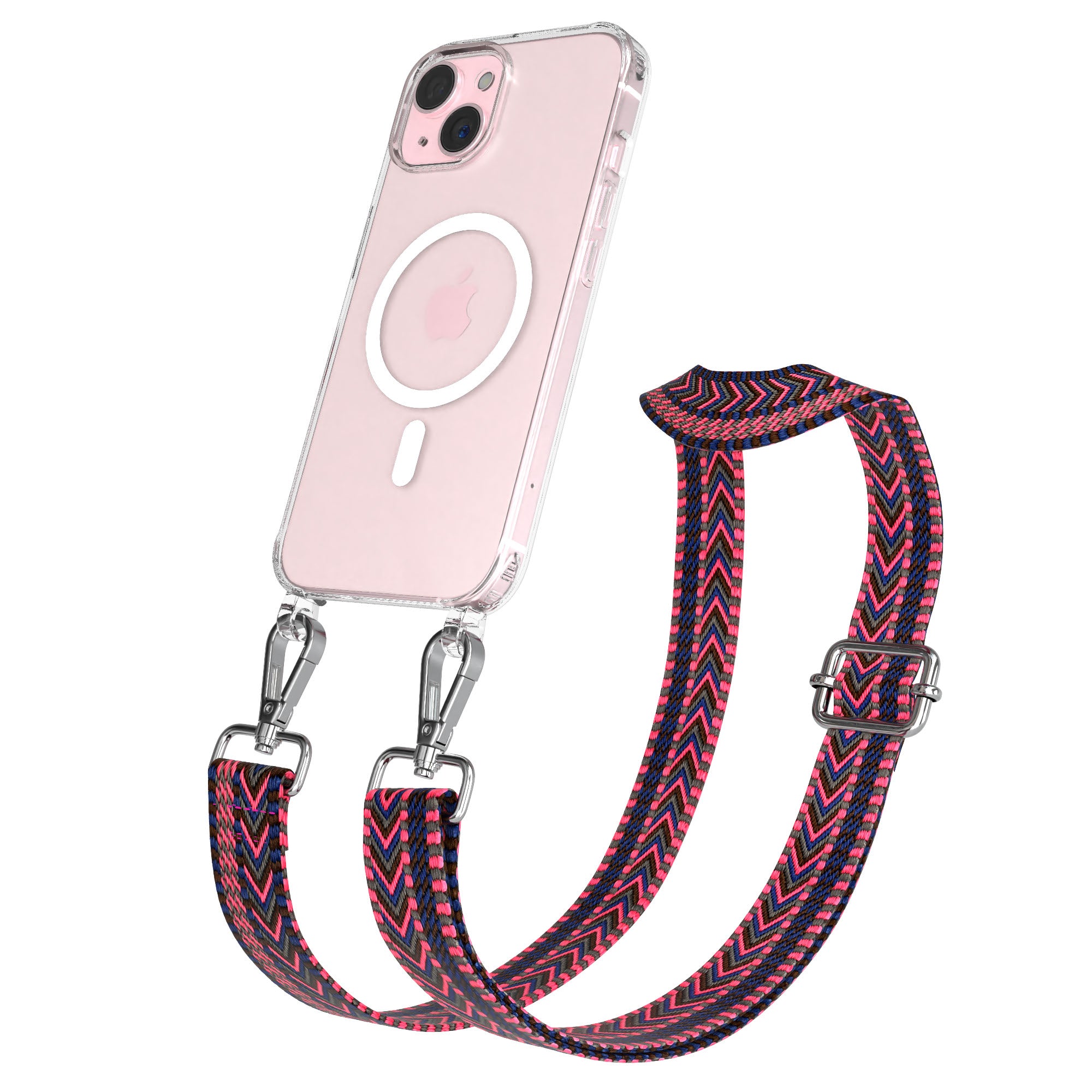 iPhone 15 MagSafe Handykette mit Boho Band verstellbar 