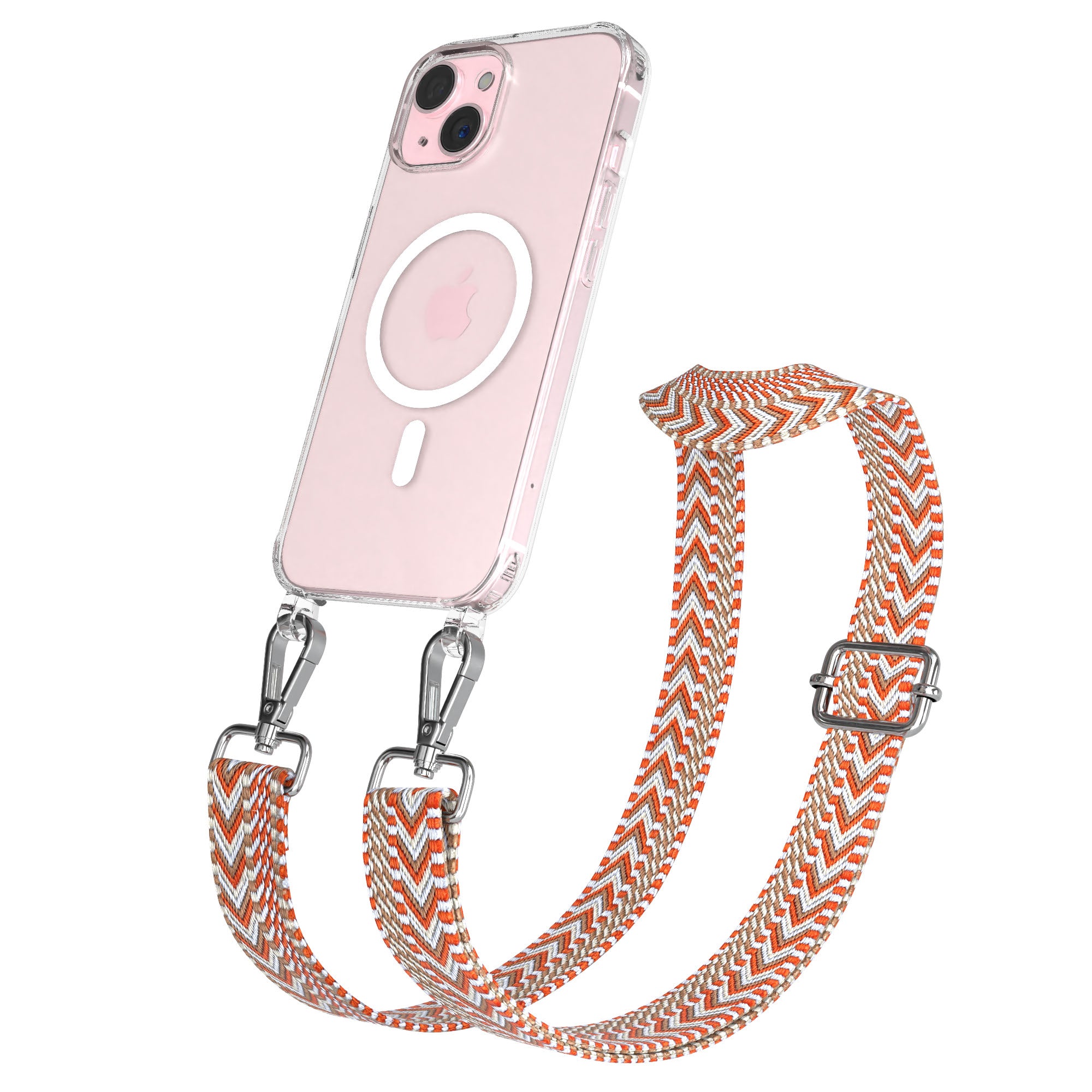 iPhone 15 MagSafe Handykette mit Boho Band verstellbar 