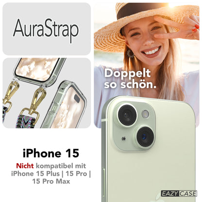 iPhone 15 MagSafe Handykette mit Boho Band verstellbar 
