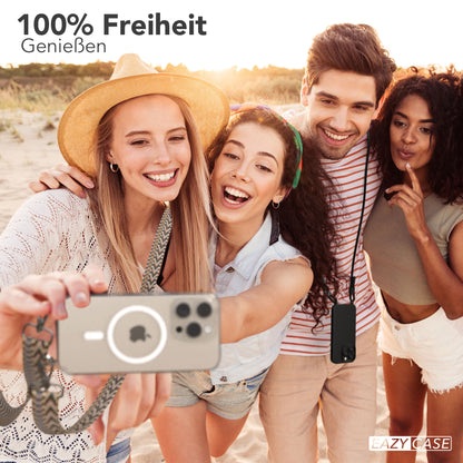 Apple iPhone 15 Pro Handykette MagSafe mit Boho Band EAZY CASE Neck Strap 