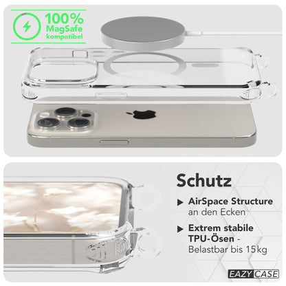 Apple iPhone 15 Pro Handykette MagSafe mit Boho Band EAZY CASE Neck Strap 