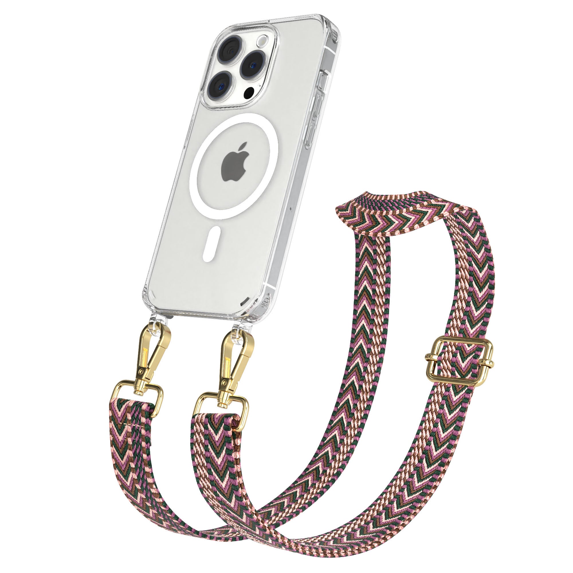 Apple iPhone 15 Pro Handykette MagSafe mit Boho Band EAZY CASE Neck Strap 