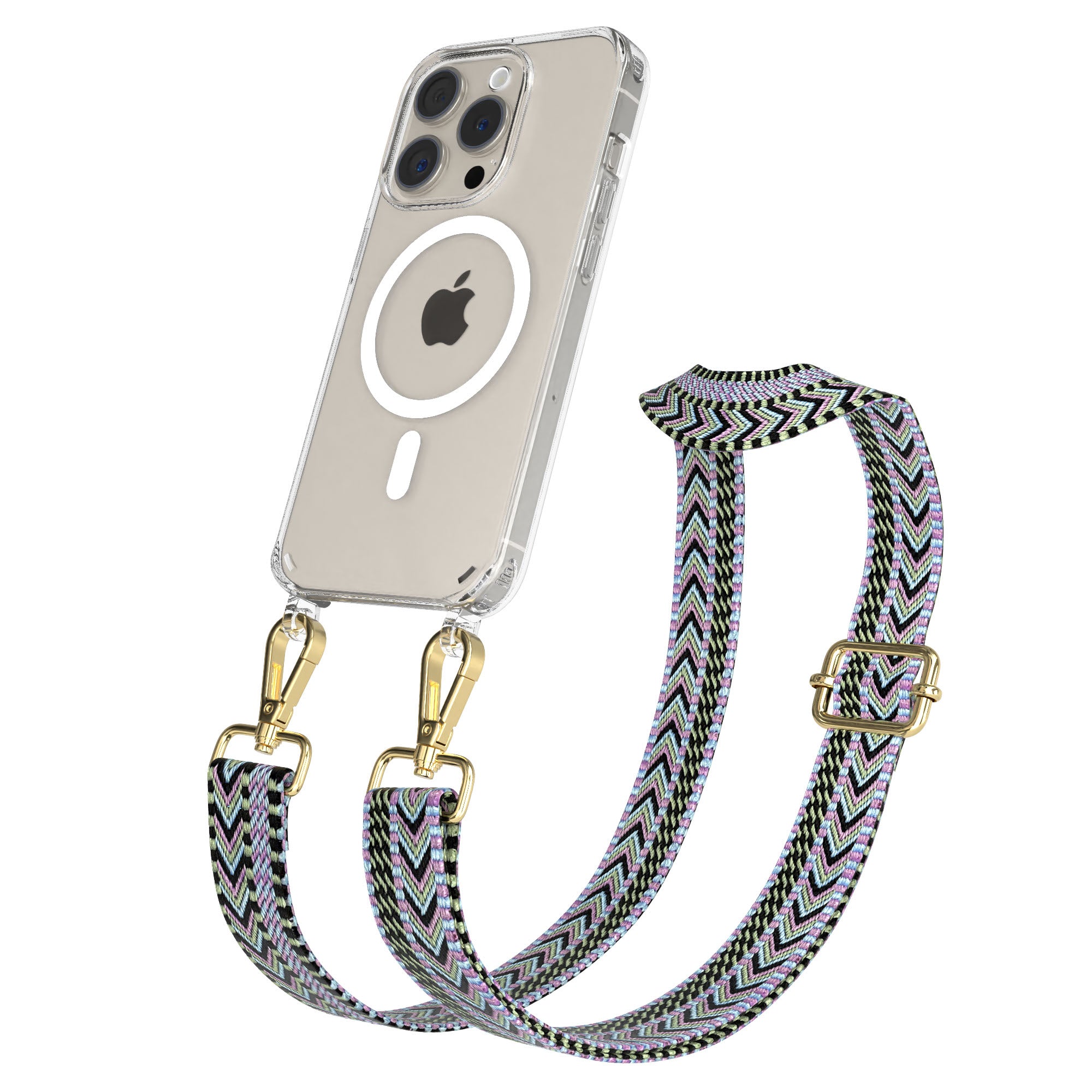 Apple iPhone 15 Pro Handykette MagSafe mit Boho Band EAZY CASE Neck Strap 