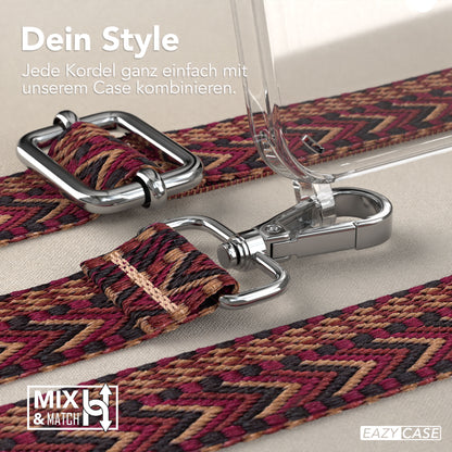 iPhone 15 Plus MagSafe Handykette mit verstellbarem Boho Band Set 