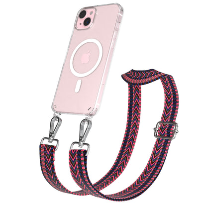 iPhone 15 Plus MagSafe Handykette mit verstellbarem Boho Band Set 