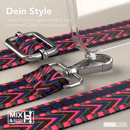 iPhone 15 Plus MagSafe Handykette mit verstellbarem Boho Band Set 