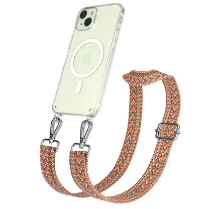 iPhone 15 Plus MagSafe Handykette mit verstellbarem Boho Band Set 