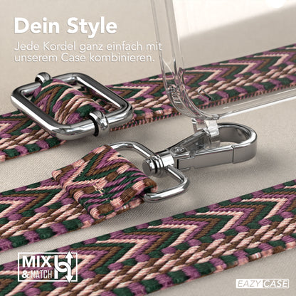 iPhone 15 Plus MagSafe Handykette mit verstellbarem Boho Band Set 