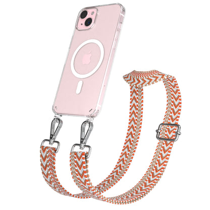 iPhone 15 Plus MagSafe Handykette mit verstellbarem Boho Band Set 