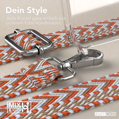 iPhone 15 Plus MagSafe Handykette mit verstellbarem Boho Band Set 