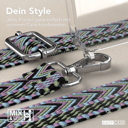 iPhone 15 Plus MagSafe Handykette mit verstellbarem Boho Band Set 