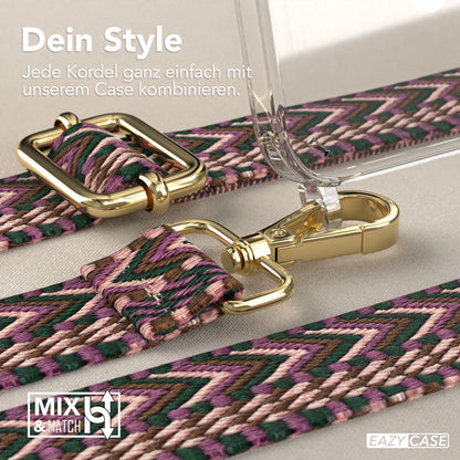 iPhone 15 Plus MagSafe Handykette mit verstellbarem Boho Band Set 