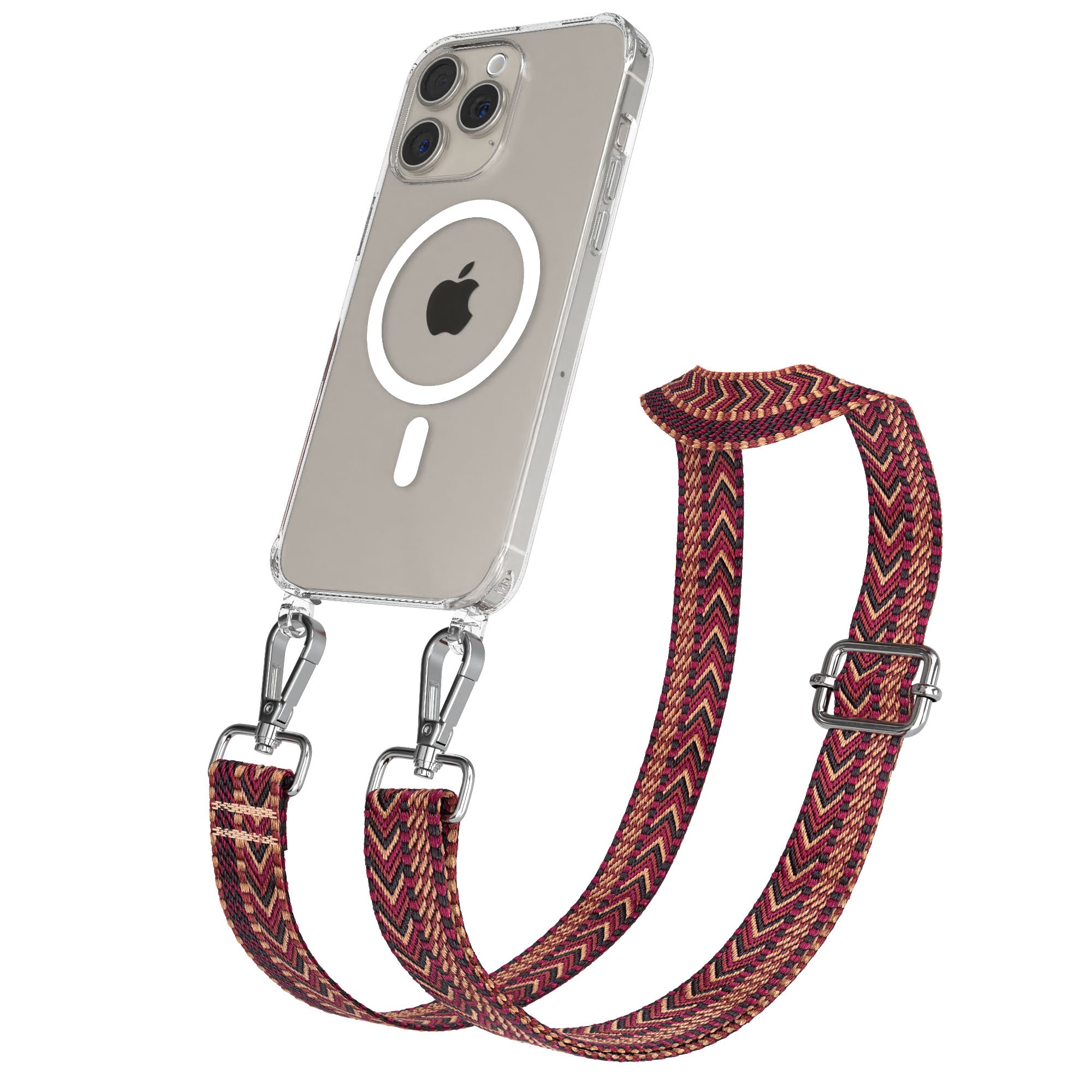iPhone 15 Pro Max Handykette MagSafe mit Boho Band verstellbar 