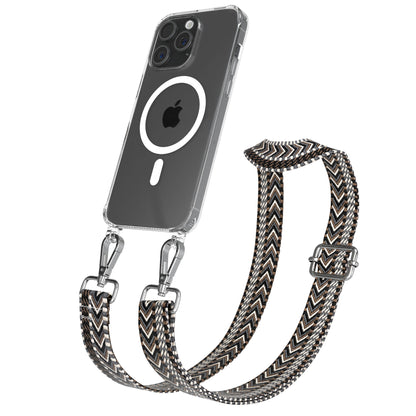 iPhone 15 Pro Max Handykette MagSafe mit Boho Band verstellbar 