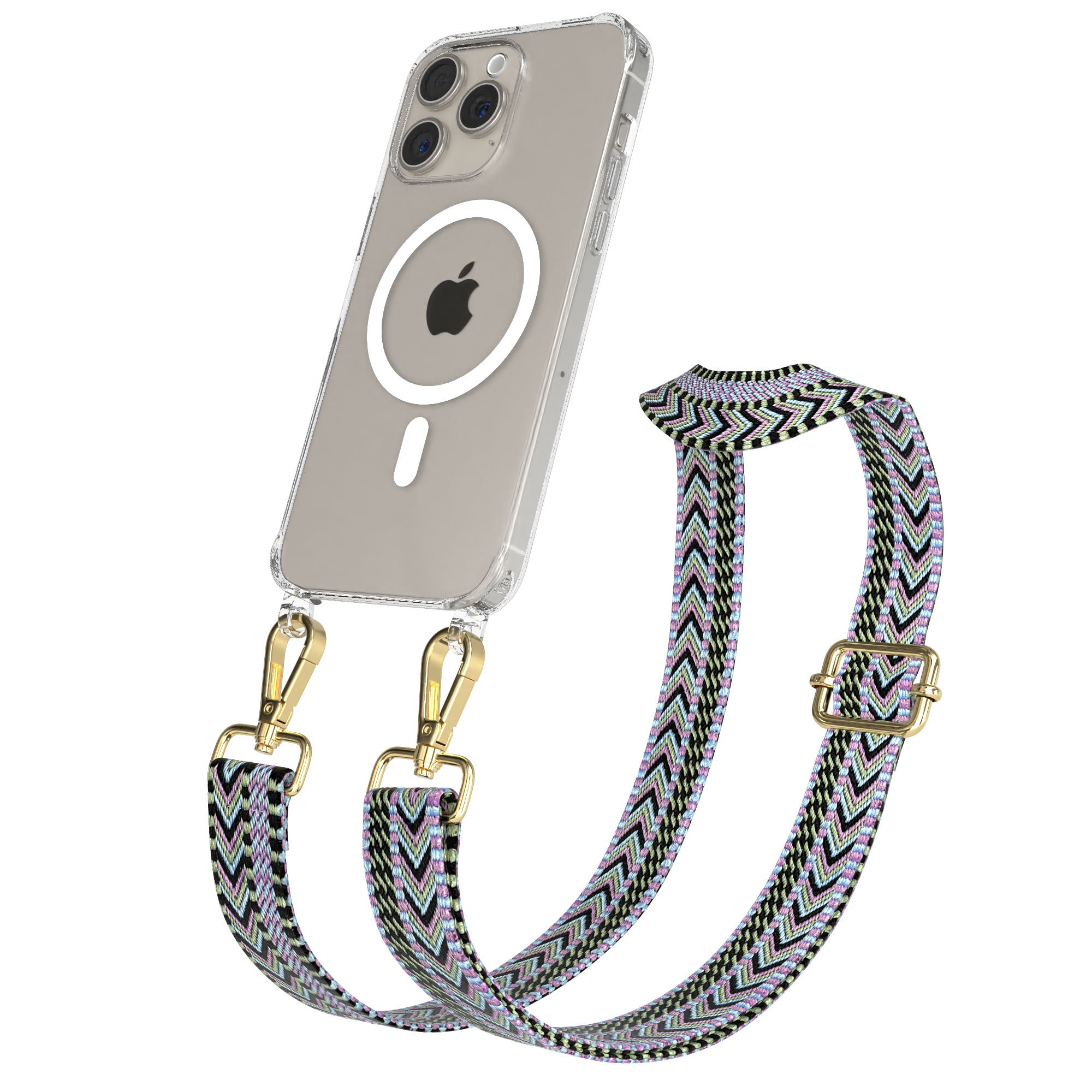 iPhone 15 Pro Max Handykette MagSafe mit Boho Band verstellbar 