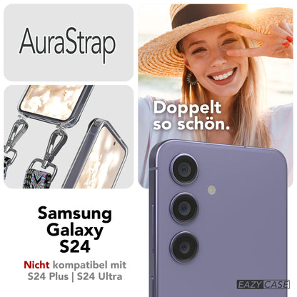Samsung Galaxy S24 Handykette MagSafe mit verstellbarem Boho Band Set 