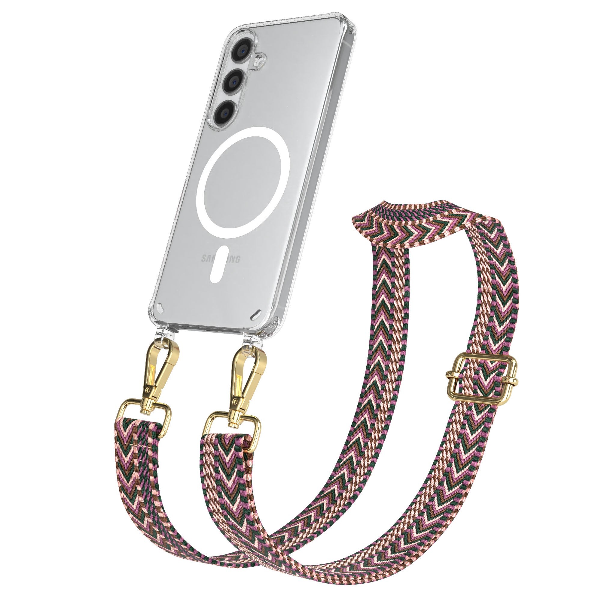 Samsung Galaxy S24 Handykette MagSafe mit verstellbarem Boho Band Set 