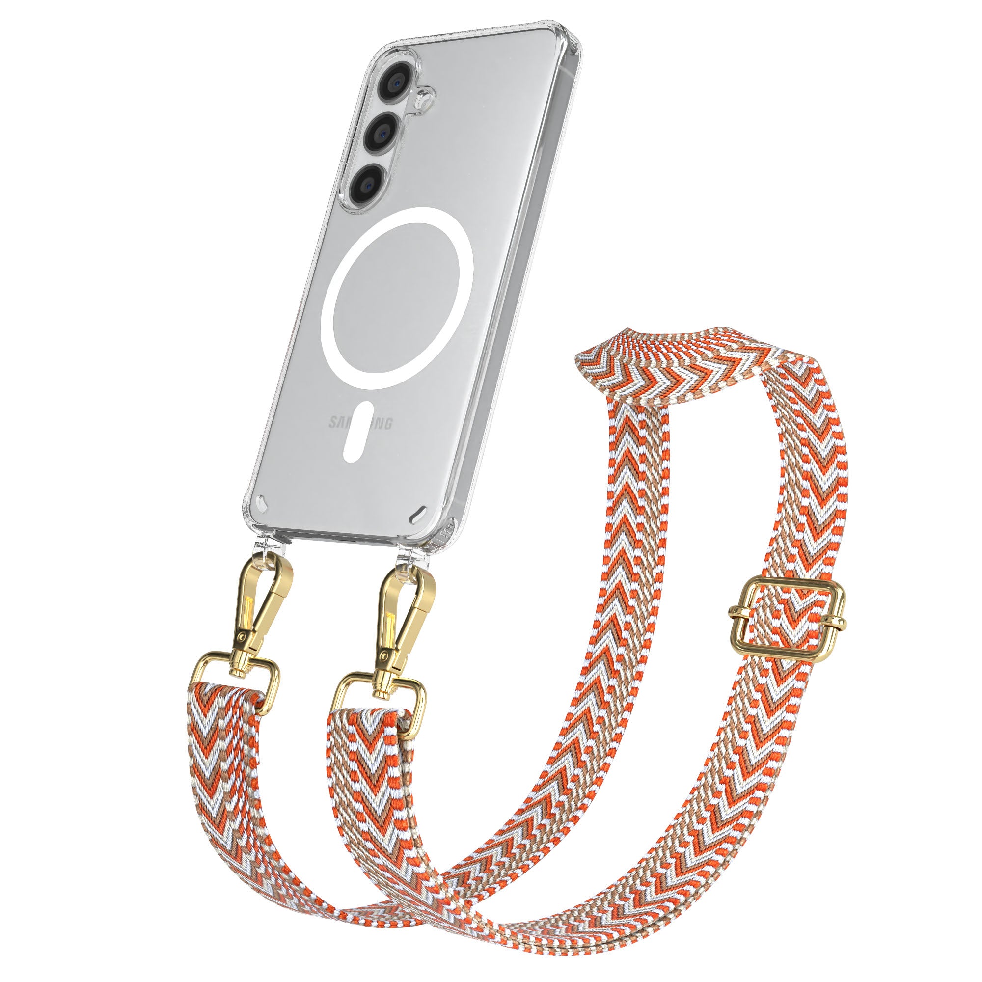 Samsung Galaxy S24 Handykette MagSafe mit verstellbarem Boho Band Set 