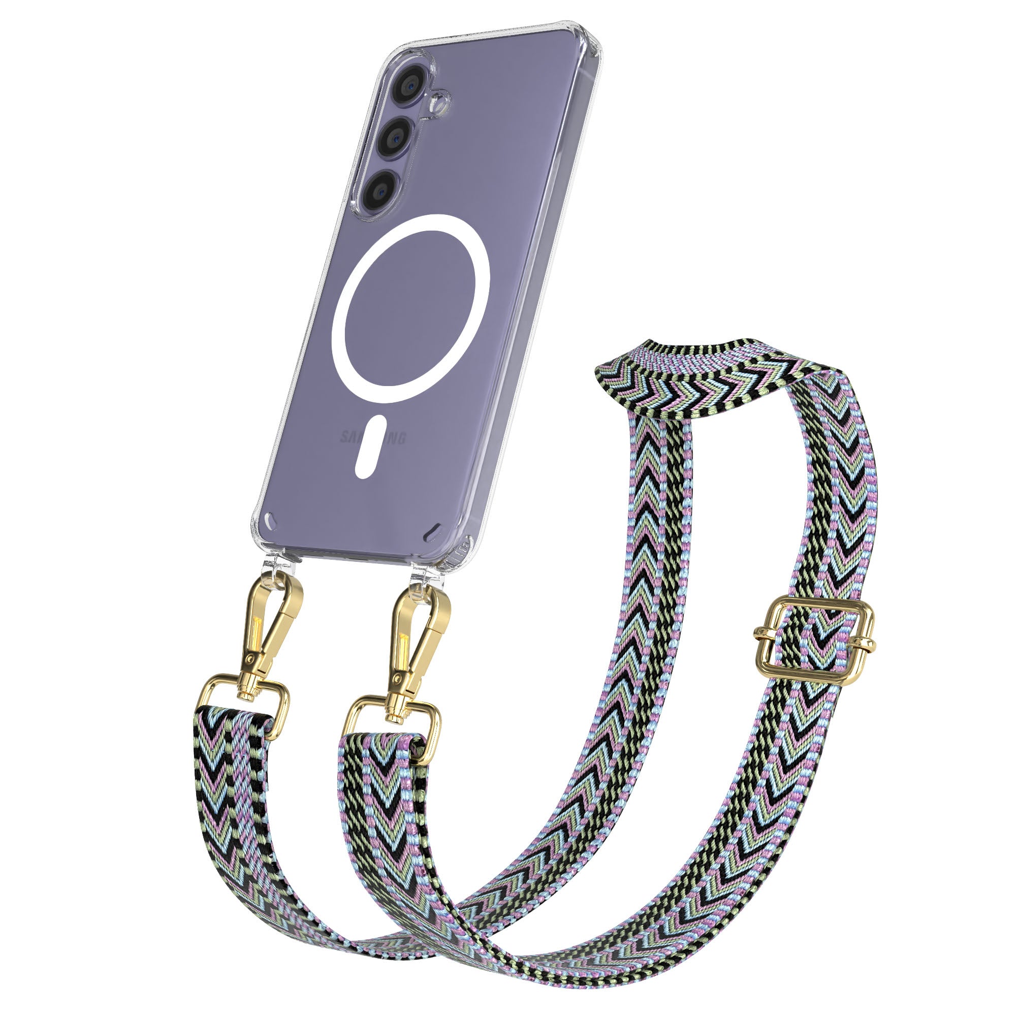 Samsung Galaxy S24 Handykette MagSafe mit verstellbarem Boho Band Set 