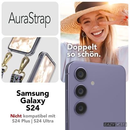 Samsung Galaxy S24 Handykette MagSafe mit verstellbarem Boho Band Set 