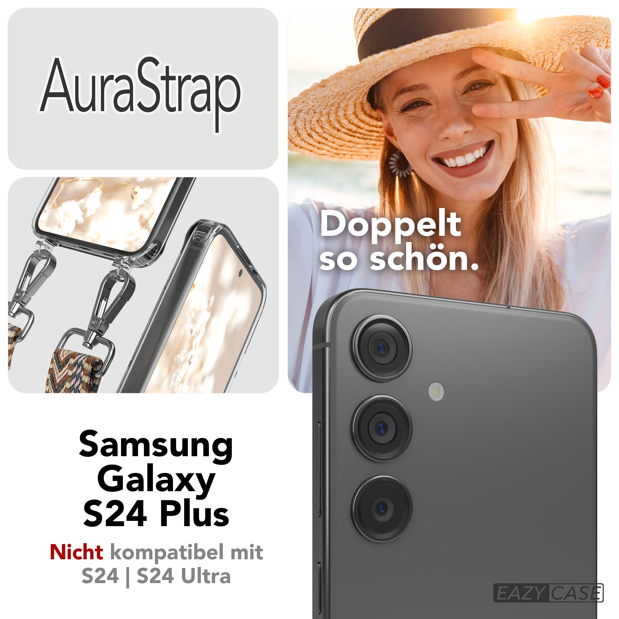 Samsung Galaxy S24 Plus Handykette MagSafe Boho Band verstellbar EAZY CASE 