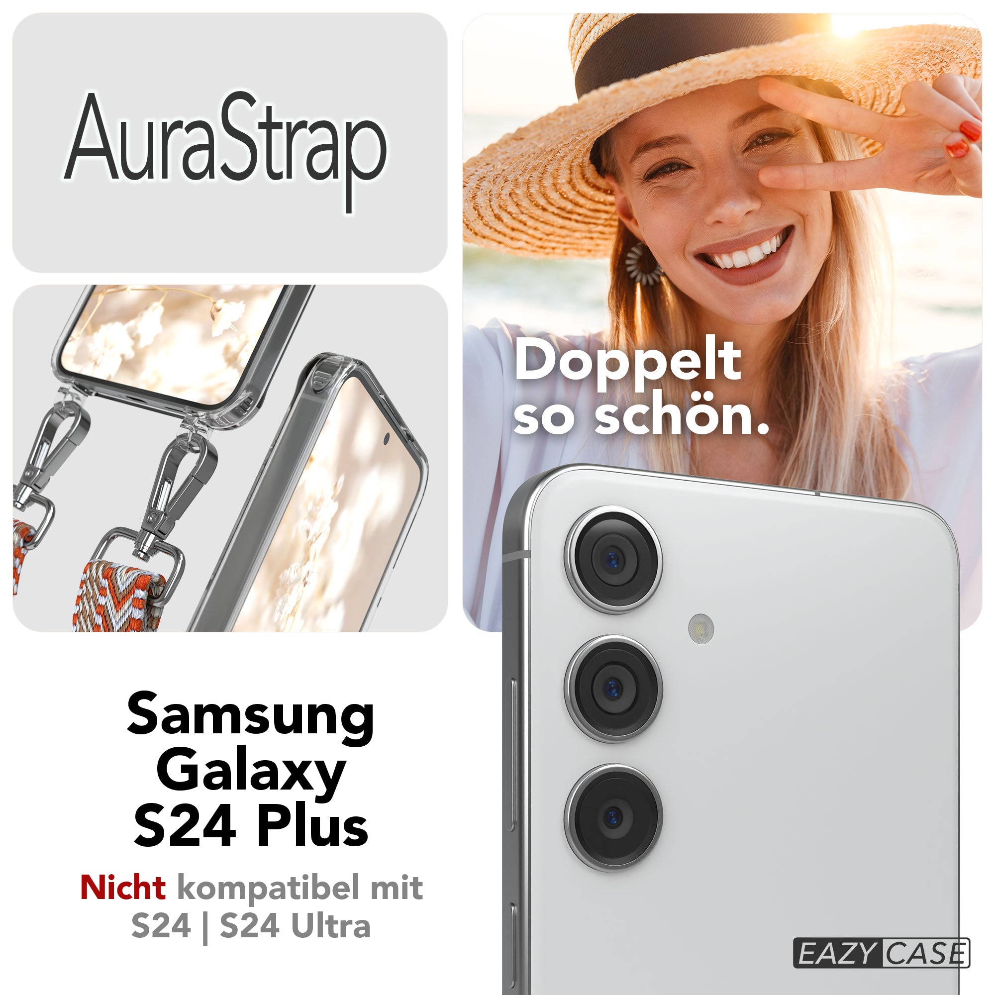 Samsung Galaxy S24 Plus Handykette MagSafe Boho Band verstellbar EAZY CASE 